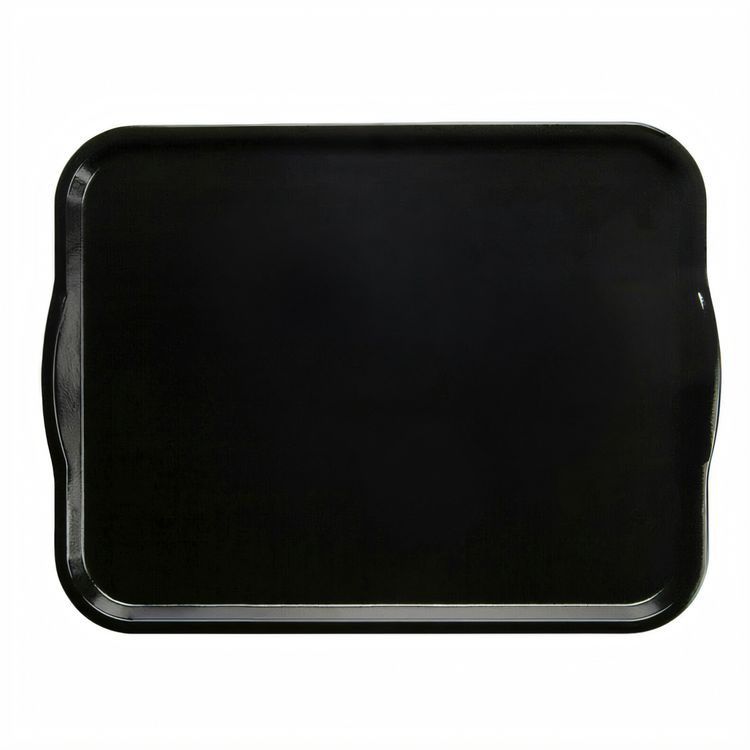 Product image #2 for Cambro Camtray® 14 x 18 Inch Rectangular Black Fiberglass Dietary Tray with Handles