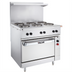 Thumbnail image #1 for Vulcan 36-Inch Electric Restaurant Range with 2 Hot Tops, 12-Inch Griddle, and Oversized Oven