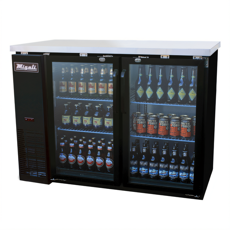 Product image #1 for Migali Competitor Series® Two-Section Glass Door Back Bar Refrigerator, 48.75-Inch