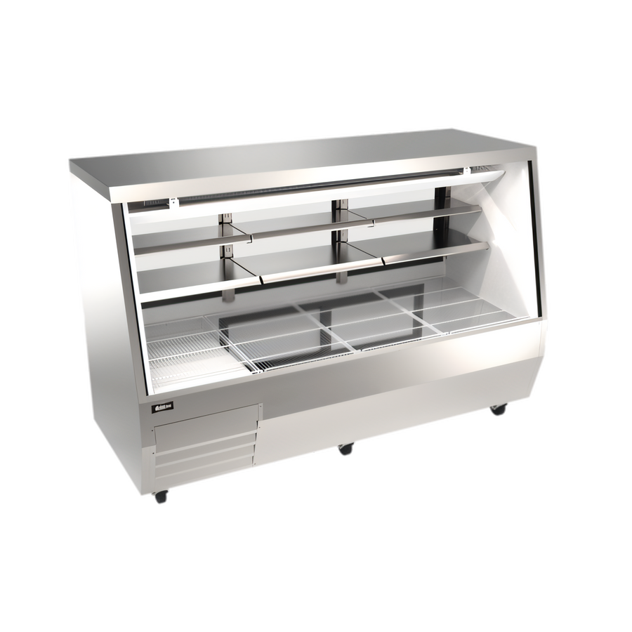 Product image #1 for Omcan 84-Inch Floor Model Full-Service Refrigerated Deli Display Case, Self-Contained Bottom-Mount, Stainless Steel
