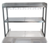 Thumbnail image #1 for Advance Tabco Prestige Series Pass-Thru Workstation Double Overshelf with Stemware Glass Rack, 44 x 16-3/4 Inches