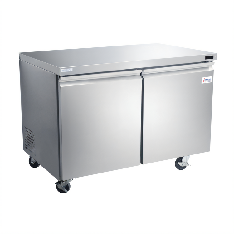 Product image #1 for Omcan USA 12 Cu. Ft. Two-Section Under Counter Reach-In Refrigerator