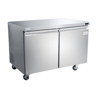 Omcan USA 12 Cu. Ft. Two-Section Under Counter Reach-In Refrigerator