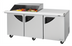 Thumbnail image #1 for Turbo Air Super Deluxe Mega-Top Sandwich/Salad Prep Table With Slide-Back Lid and Work Station, 72 5/8-Inch, 3-Section, 18-Pan, 23 Cu. Ft.