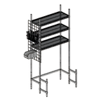 Thumbnail image #1 for Eagle Group TSSP1436Z 36-Inch Sandwich Prep Station with 3 Adjustable Wire Overshelves, Grid Panel, Basket and Bin