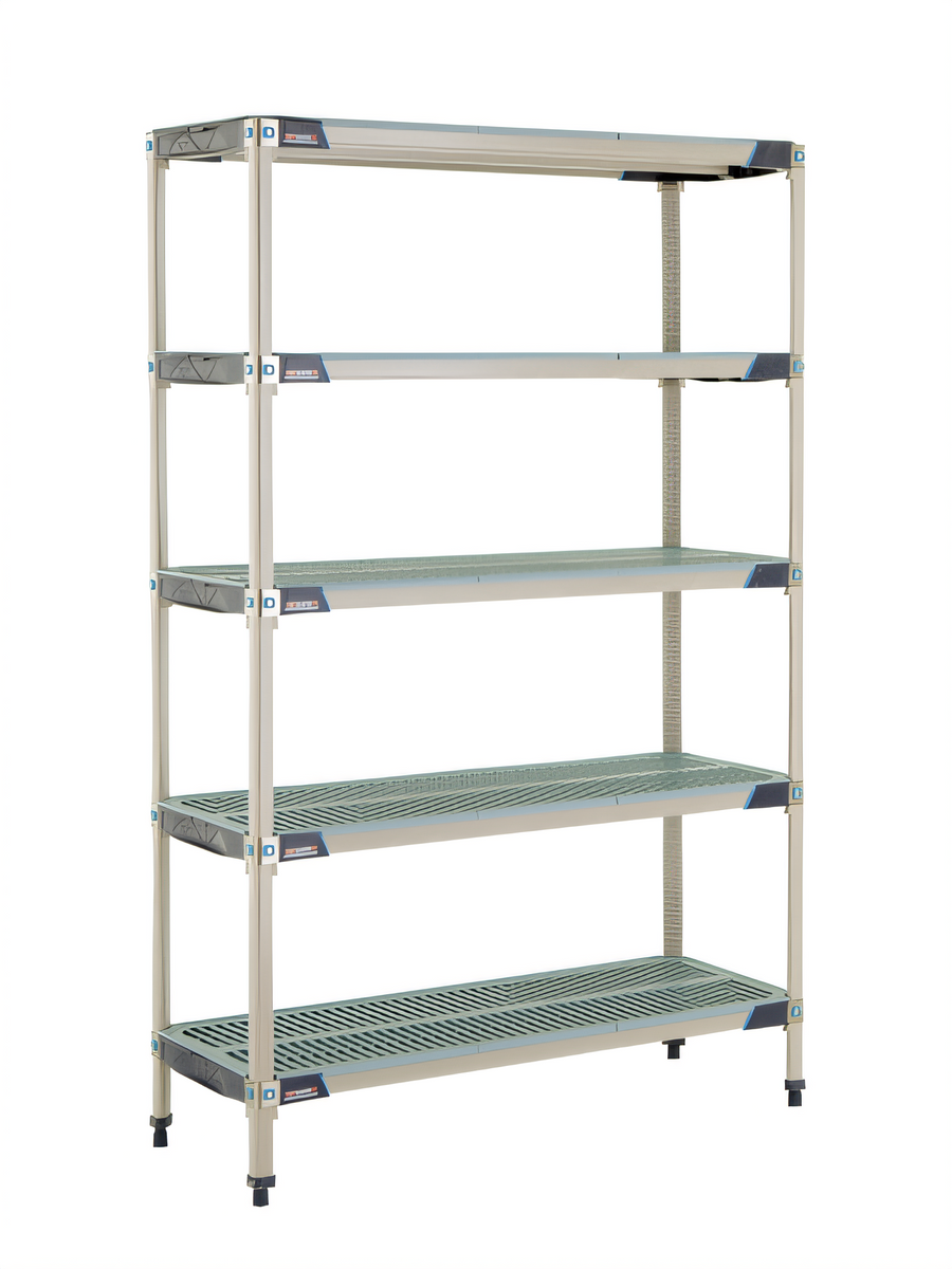 Product image #1 for MetroMax i 5-Shelf Open Grid Polymer Starter Shelving Unit, 48"W x 18"D x 74"H