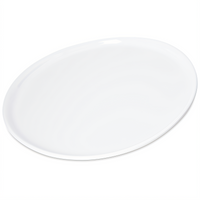 Stadia® White 10-1/2 Inch Round Narrow Rim Melamine Dinner Plate
