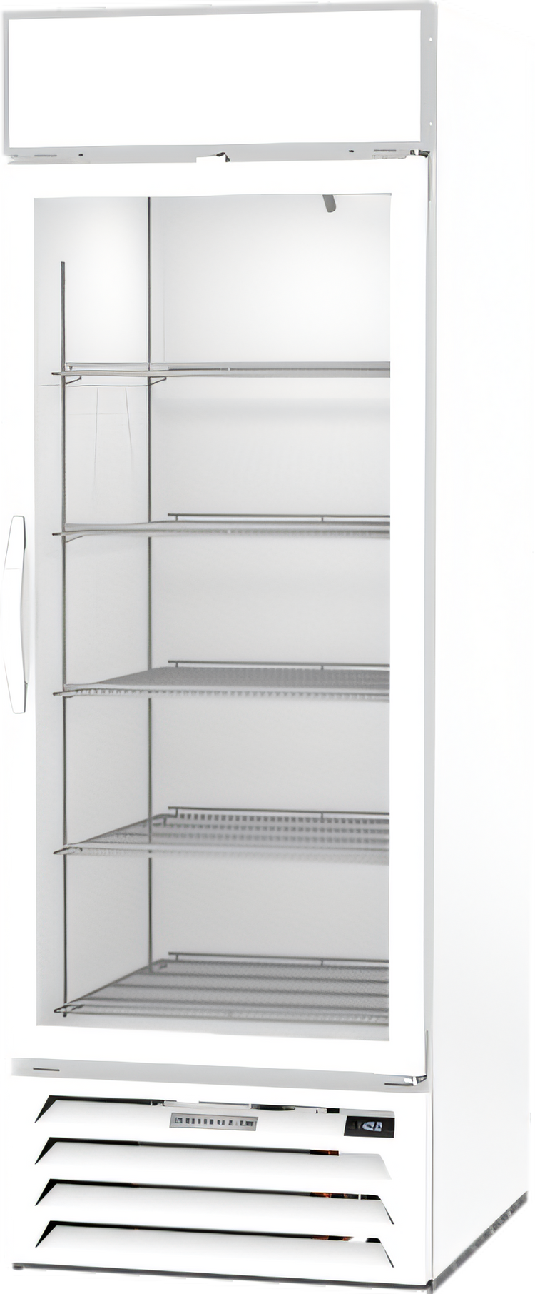 Product image #1 for Beverage-Air MarketMax 23.32 Cu. Ft. Bottom-Mount White Hinged Glass Door Reach-In Freezer Merchandiser