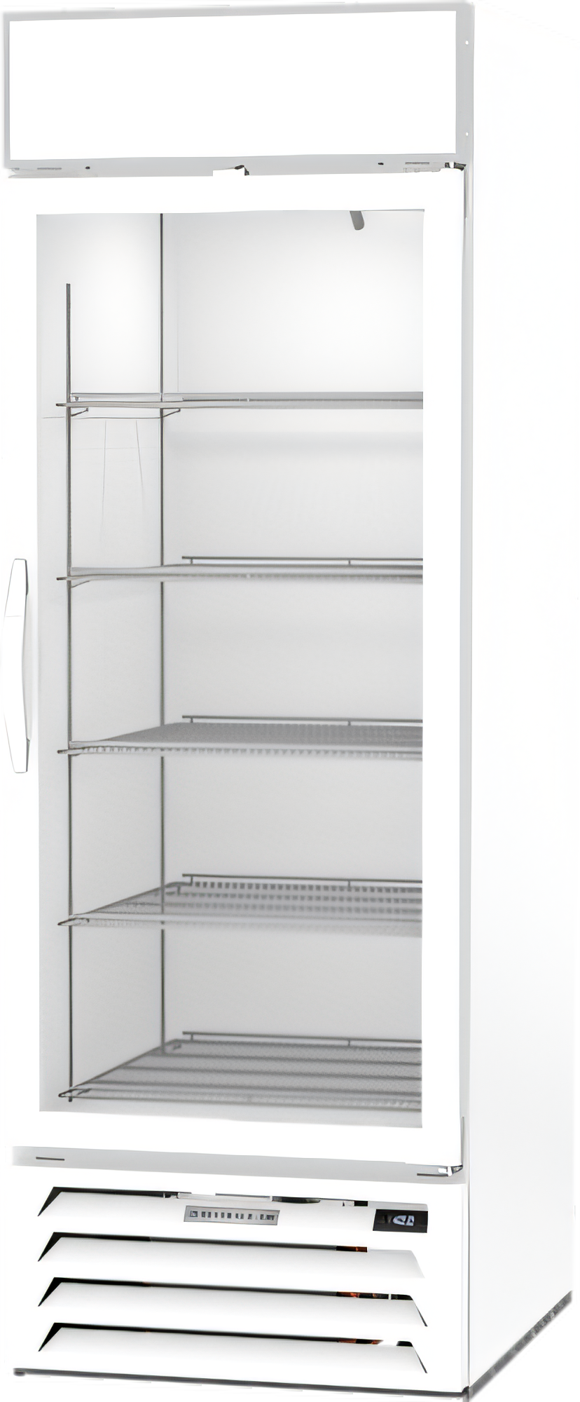 Product image #1 for Beverage-Air MarketMax 23.32 Cu. Ft. Bottom-Mount White Hinged Glass Door Reach-In Freezer Merchandiser