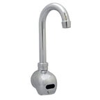 Thumbnail image #1 for BK Resources BKF-SEF-3G Electronic Single-Hole Splash-Mount Gooseneck Faucet, 3-1/2-Inch Spout, Chrome, Mixing Valve, Adjustable Temperature