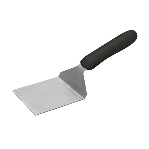 Product image #1 for Winco Offset Steak/Burger Turner with Stainless Steel Blade and Black Polypropylene Handle