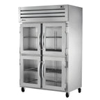 Thumbnail image #1 for True Mfg. - General Foodservice SPEC SERIES STA2R-4HG-HC Two-Section Reach-In Refrigerator, 4 Glass Half Doors, Stainless Steel Exterior