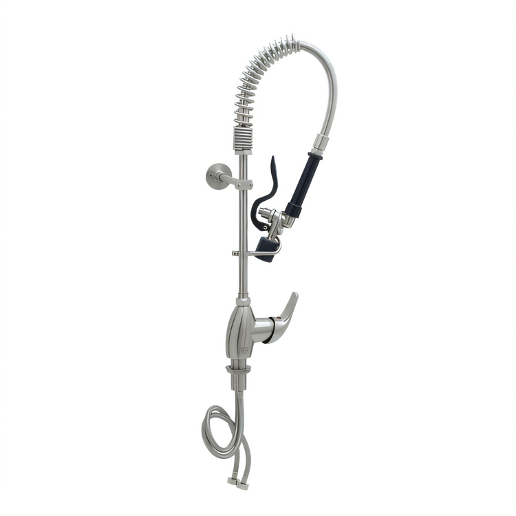 Product image #2 for T&S Brass Mini Pre-Rinse Faucet, Single Hole Deck Mount, 12-Inch Riser, 0.65 GPM