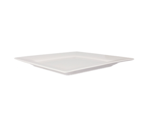 Product image #1 for Quattro 8-1/2 Inch Square Wide Rim Fully Vitrified Ceramic Plate, Pearl White