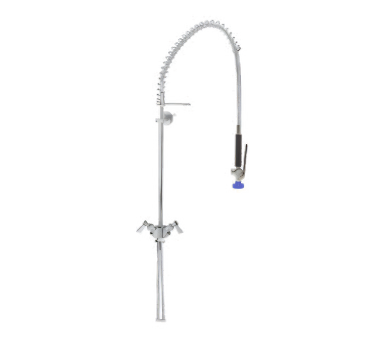 Product image #1 for Fisher Deck-Mount Single-Deck Dual Control Valve Pre-Rinse Assembly with 21-Inch Riser and 36-Inch Hose