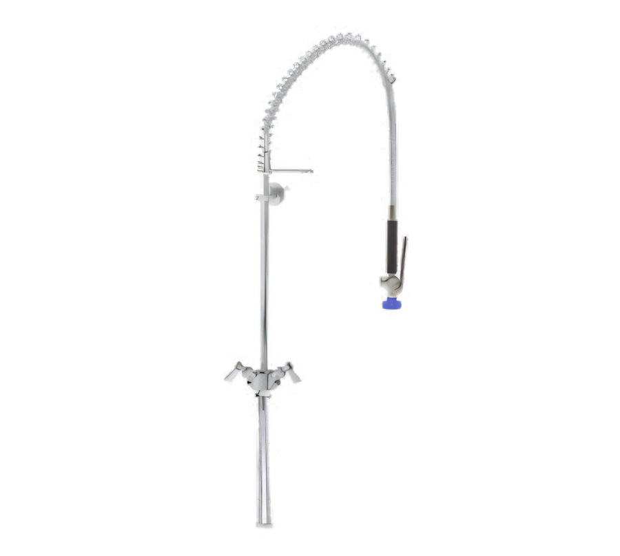 Product image #1 for Fisher Deck-Mount Single-Deck Dual Control Valve Pre-Rinse Assembly with 21-Inch Riser and 36-Inch Hose