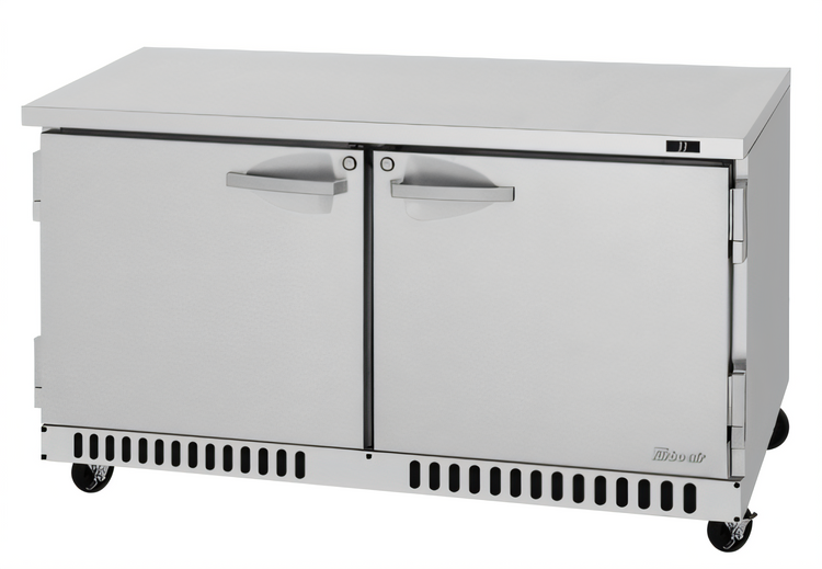 Product image #1 for Turbo Air PRO Series 2-Section Front Breathing Undercounter Refrigerator with Solid Doors