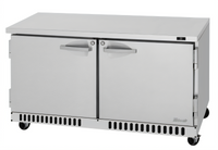 Turbo Air PRO Series 2-Section Front Breathing Undercounter Refrigerator with Solid Doors