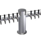 Thumbnail image #1 for Krowne KMT-10S Max-T Style 10-Faucet Glycol-Cooled Countertop Beer Tower, Brushed Stainless Steel
