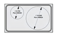Miramar Single-Size Stainless Steel Template Adapter Plate for Miramar Cookware