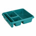 Thumbnail image #2 for Cambro 9114CP414 Teal 4-Compartment Co-Polymer Meal Delivery Tray