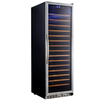 Eurodib Urban Style One-Section Reach-In Single Zone Wine Cabinet, 168-Bottle Capacity, Stainless Steel Framed Glass Door