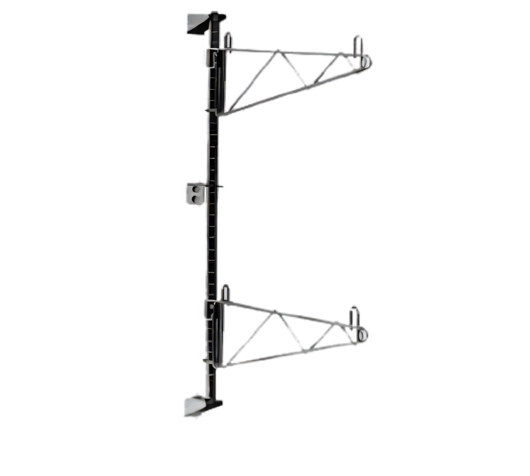 Product image #1 for Metro Super Erecta Post-Type Wall Mount End Unit for 21-Inch Shelves, Chrome Plated, 1-Tier