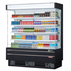 Thumbnail image #1 for Turbo Air TOM-75SEW(B)-N Vertical Air Curtain Open Display Merchandiser, 32.2 Cu. Ft., Self-Contained, 8 Adjustable Shelves