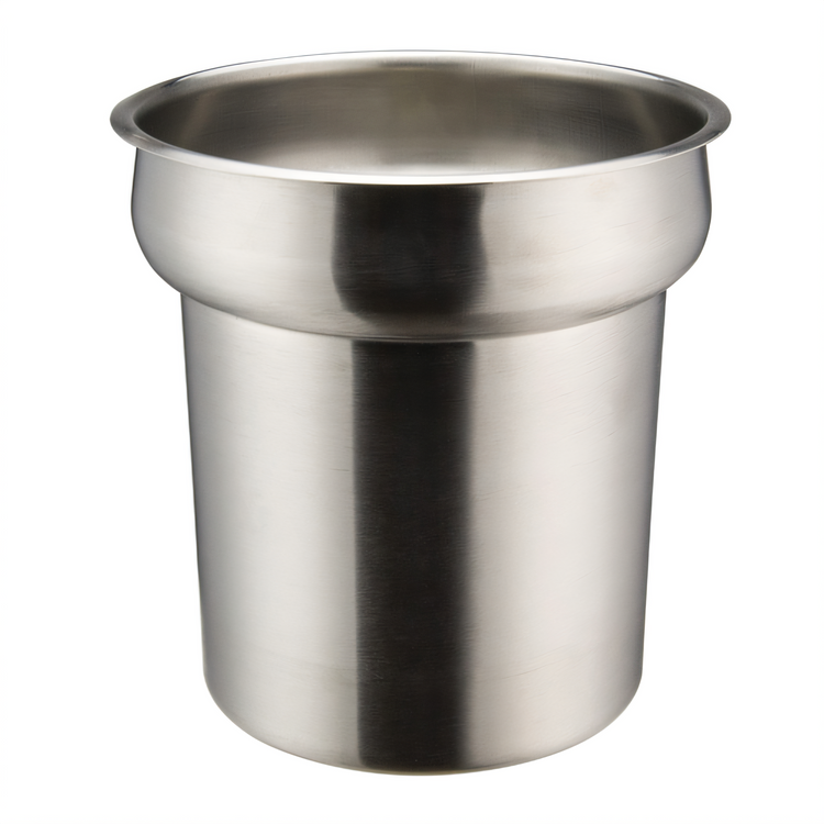 Product image #1 for Winco 4 Qt Round Stainless Steel Inset Pan with Mirror Finish