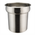 Thumbnail image #1 for Winco 4 Qt Round Stainless Steel Inset Pan with Mirror Finish