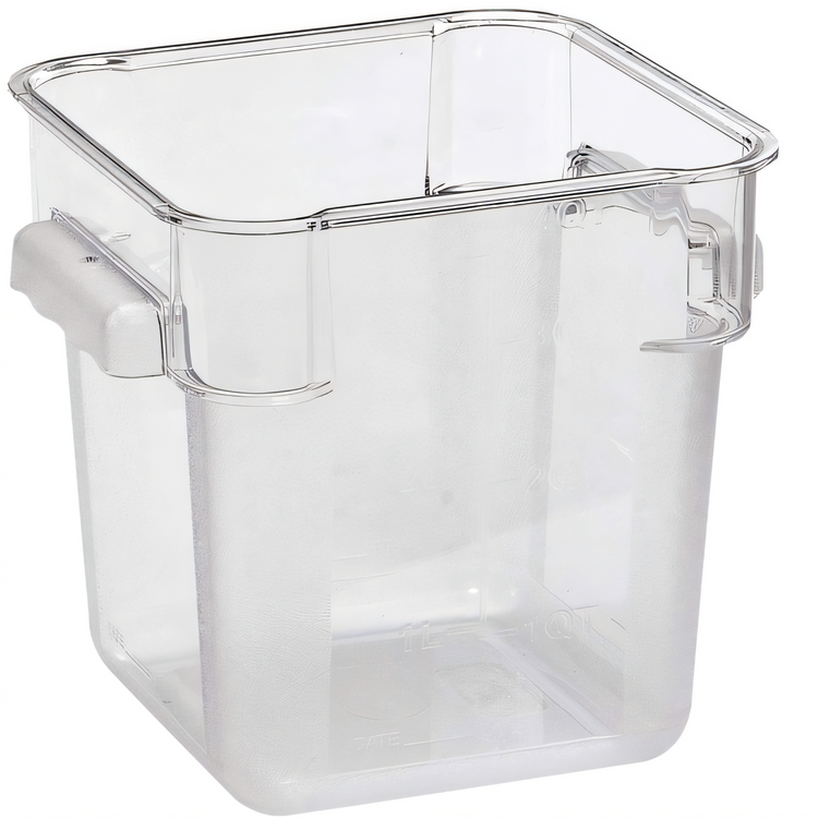 Product image #1 for Omcan 12 Quart Square Clear Polycarbonate Food Storage Container