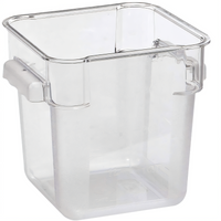 Omcan 12 Quart Square Clear Polycarbonate Food Storage Container