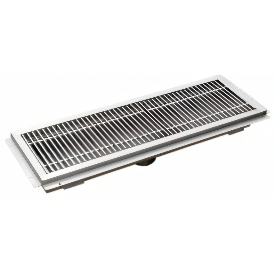 Product image #1 for FT2448 24 Inch x 48 Inch Stainless Steel Floor Trough with Subway-Style Grating