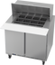Thumbnail image #1 for Beverage Air Two-Section Mega Top Refrigerated Prep Table, 36-Inch Wide, 12-Pan Top