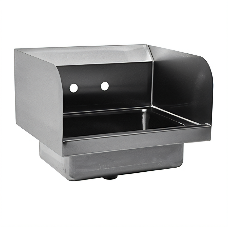 Product image #1 for Eagle Group BlendPort Wall-Mount Stainless Steel Hand Sink with Side Splashes and Basket Drain, 14 x 10 x 5-Inch Bowl