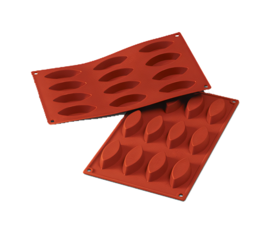 Product image #1 for Silikomart Silconflex Little Boat Silicone Mold — 12-Cavity, 0.59 in H x 1.18 in Dia, 7 in x 11.75 in Overall