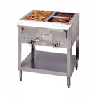 Thumbnail image #1 for Duke Manufacturing Aerohot 303 3-Well Gas Steam Table with Open Base, Undershelf & Poly Carving Board, 44-3/8"W
