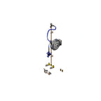 Thumbnail image #1 for T&S Brass B-7232-U05XS10ES Open Wall-Mount Retractable Hose Reel Assembly with 35 ft Hose, Mixing Faucet, and Blue Spray Valve