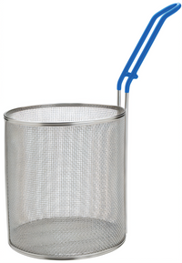 Winco Wide Round Mesh Pasta Boil Basket, 6-1/2 Inch Diameter x 7 Inch Height, Stainless Steel