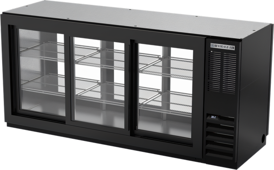 Product image #1 for Beverage-Air 72-Inch Three-Section Pass-Thru Back Bar Refrigerator with Six Sliding Glass Doors