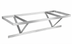Thumbnail image #1 for Ceiling-Mounted Triple-Bar 304 Stainless Steel Pot Rack with Chains and Hooks, 60 x 22 Inches