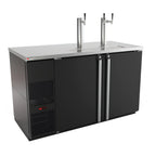 Thumbnail image #1 for Micro Matic USA Pro-Line MDD58-E Two-Section Direct Draw Draft Beer Cooler, 59.5-Inch, Black, 3-Faucet, 23.7 Cu. Ft.