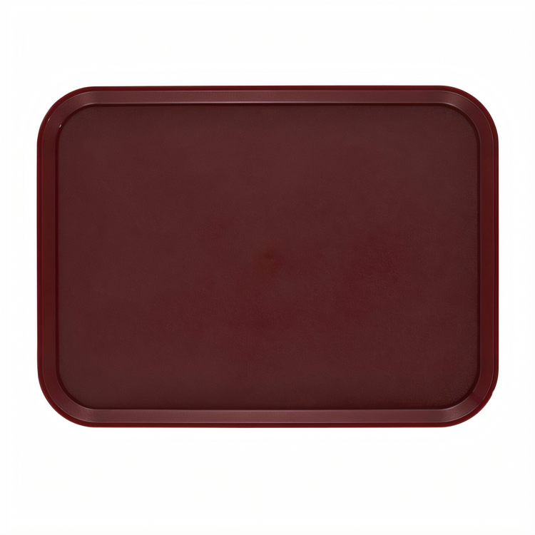 Product image #1 for Cambro Camwear Polycarbonate Rectangular Non-Skid Cafeteria Tray, 14 x 18 Inches, Dark Cranberry