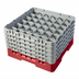 Thumbnail image #2 for Cambro Camrack Full Size 36-Compartment Glass Rack with 5 Soft Gray Extenders, Red