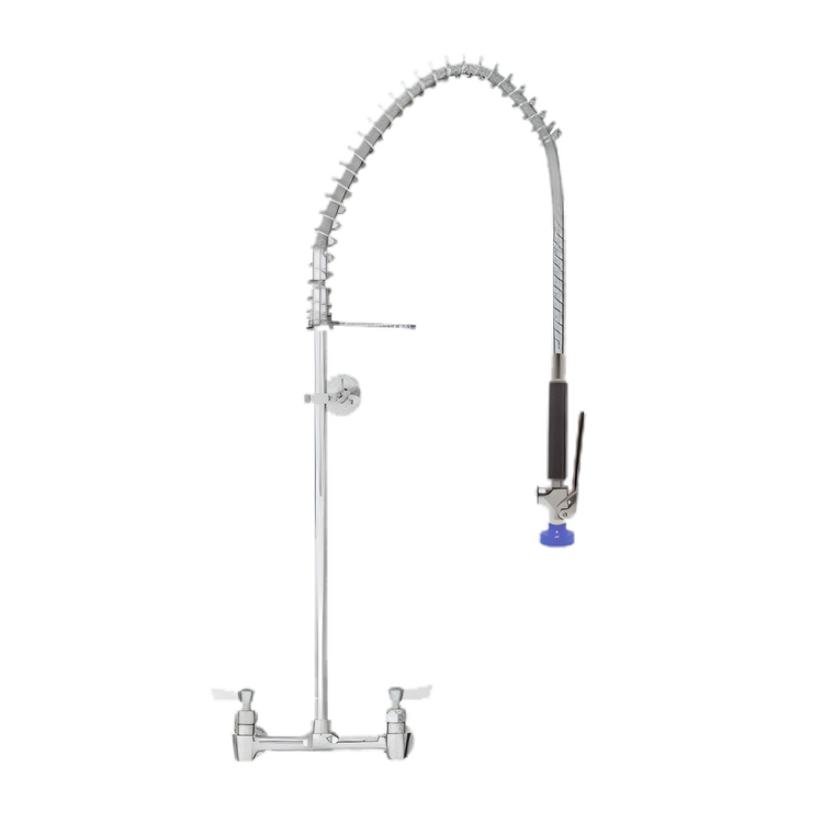 Product image #1 for Fisher 8-Inch Backsplash Mount Pre-Rinse Unit with Spring Action Flexible Gooseneck and Ultra-Spray PLUS Spray Valve