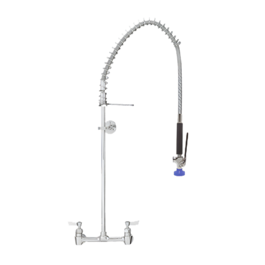 Product image #1 for Fisher 8-Inch Backsplash Mount Pre-Rinse Unit with Spring Action Flexible Gooseneck and Ultra-Spray PLUS Spray Valve