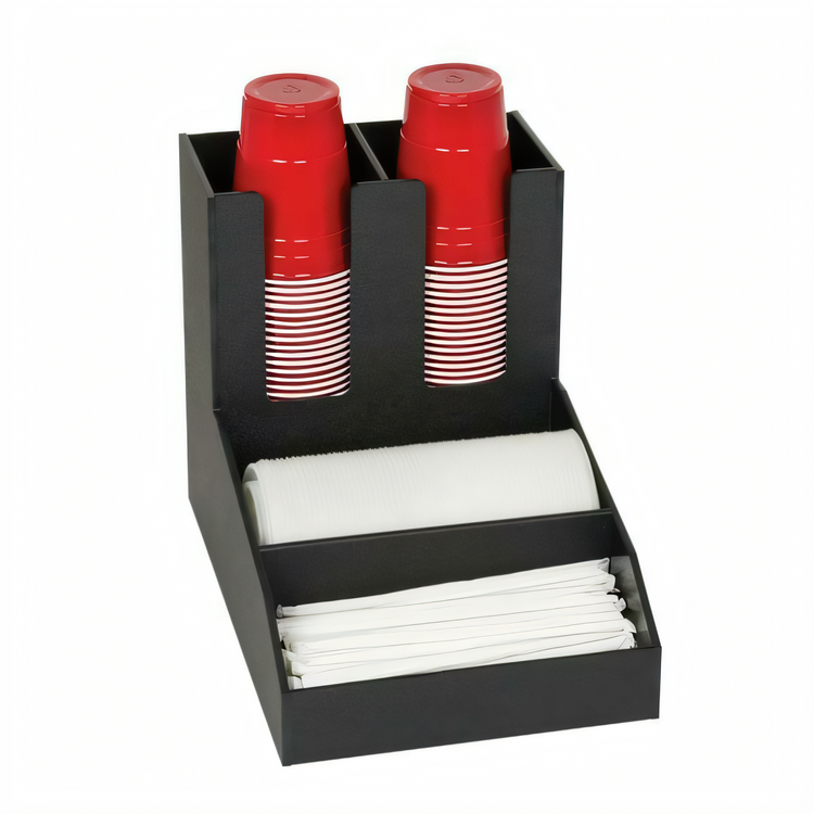 Product image #1 for Dispense-Rite 4-Section Countertop Cup, Lid, Condiment and Straw Organizer