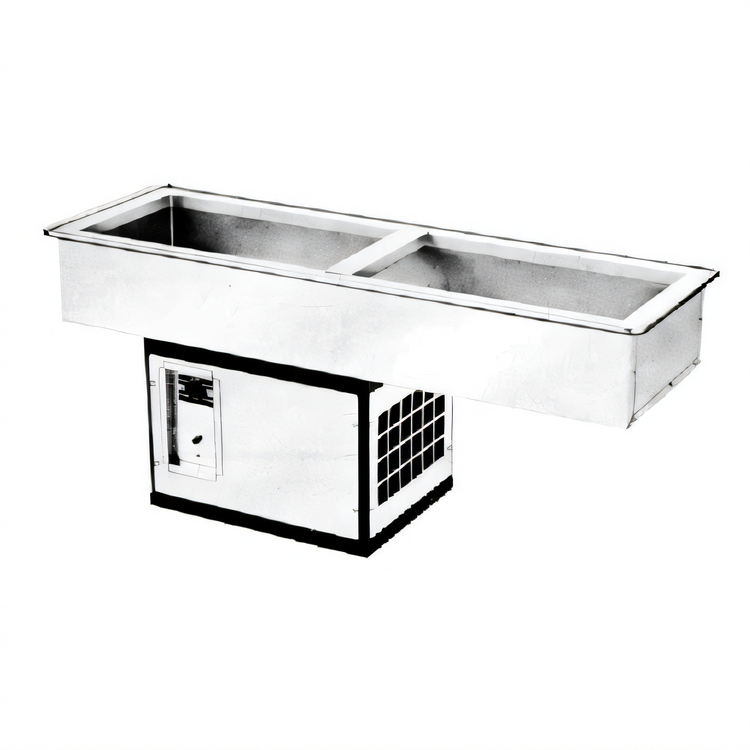 Product image #1 for Atlas Metal WCMDCL-4 Slim-Line 4-Pan Refrigerated Cold Food Drop-In Well