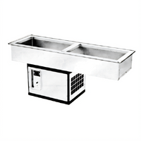 Atlas Metal WCMDCL-4 Slim-Line 4-Pan Refrigerated Cold Food Drop-In Well