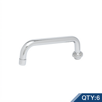 Equip 8 Inch Low-Lead Standard Swing/Swivel Faucet Nozzle with Laminar Flow Device